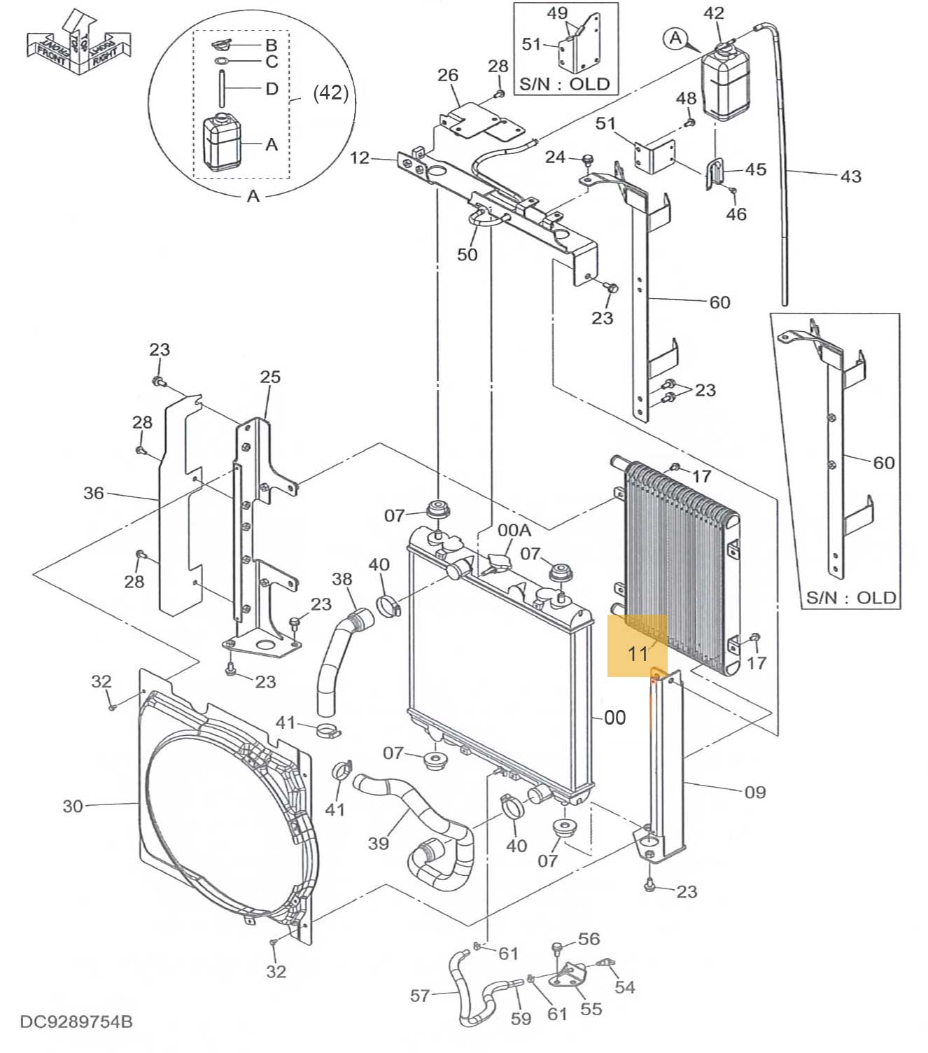 COOLER OIL HITACHI